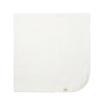 Hvid pointelle babyteppe