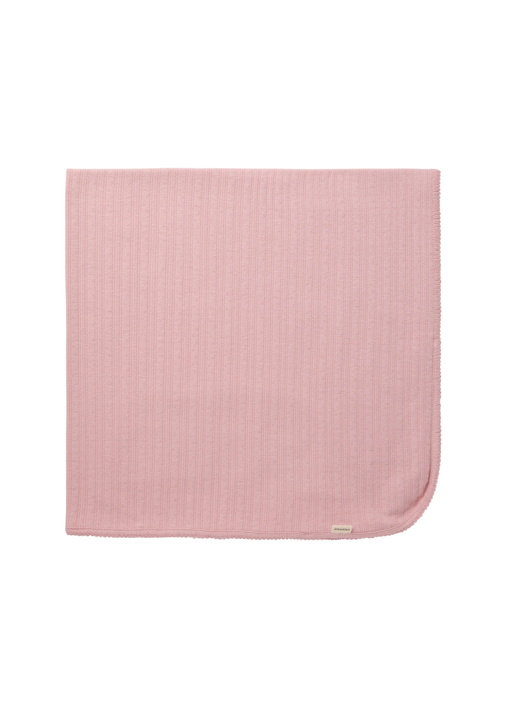 Rosa pointelle babytæppe