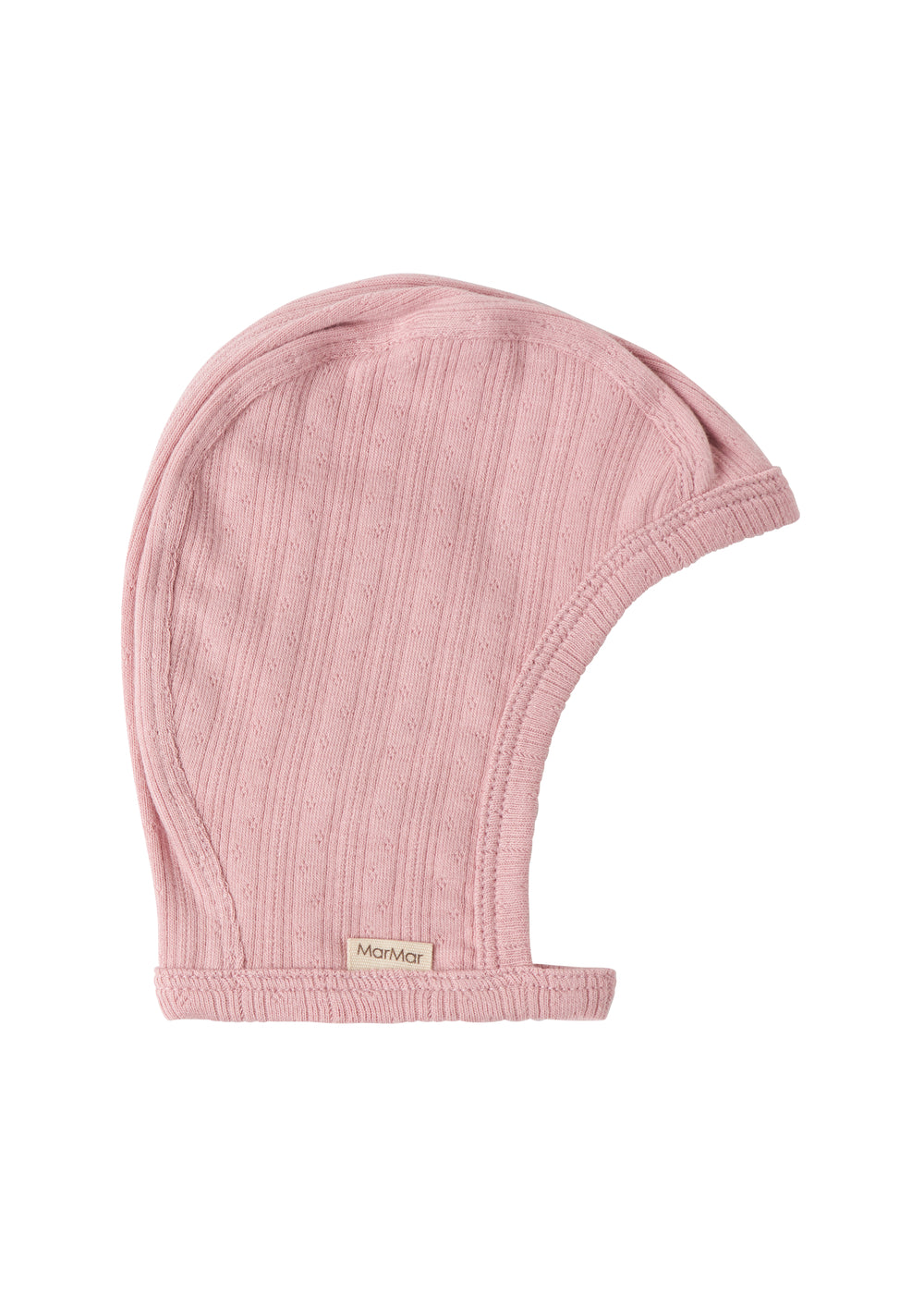 Rosa pointelle hatt til baby