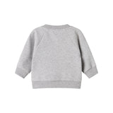 Grå sweatshirt til børn set bagfra