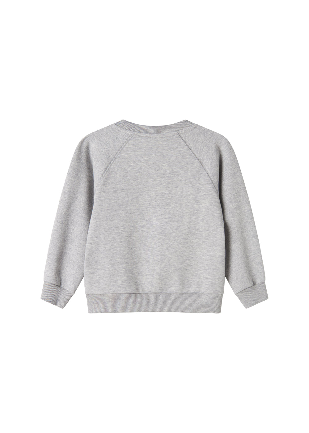 Grå sweatshirt til børn set bagfra