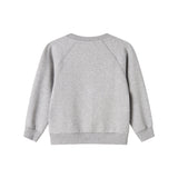 Grå sweatshirt til børn set bagfra