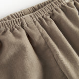 Beige babyfløjlssbukser med elastisk talje til børn