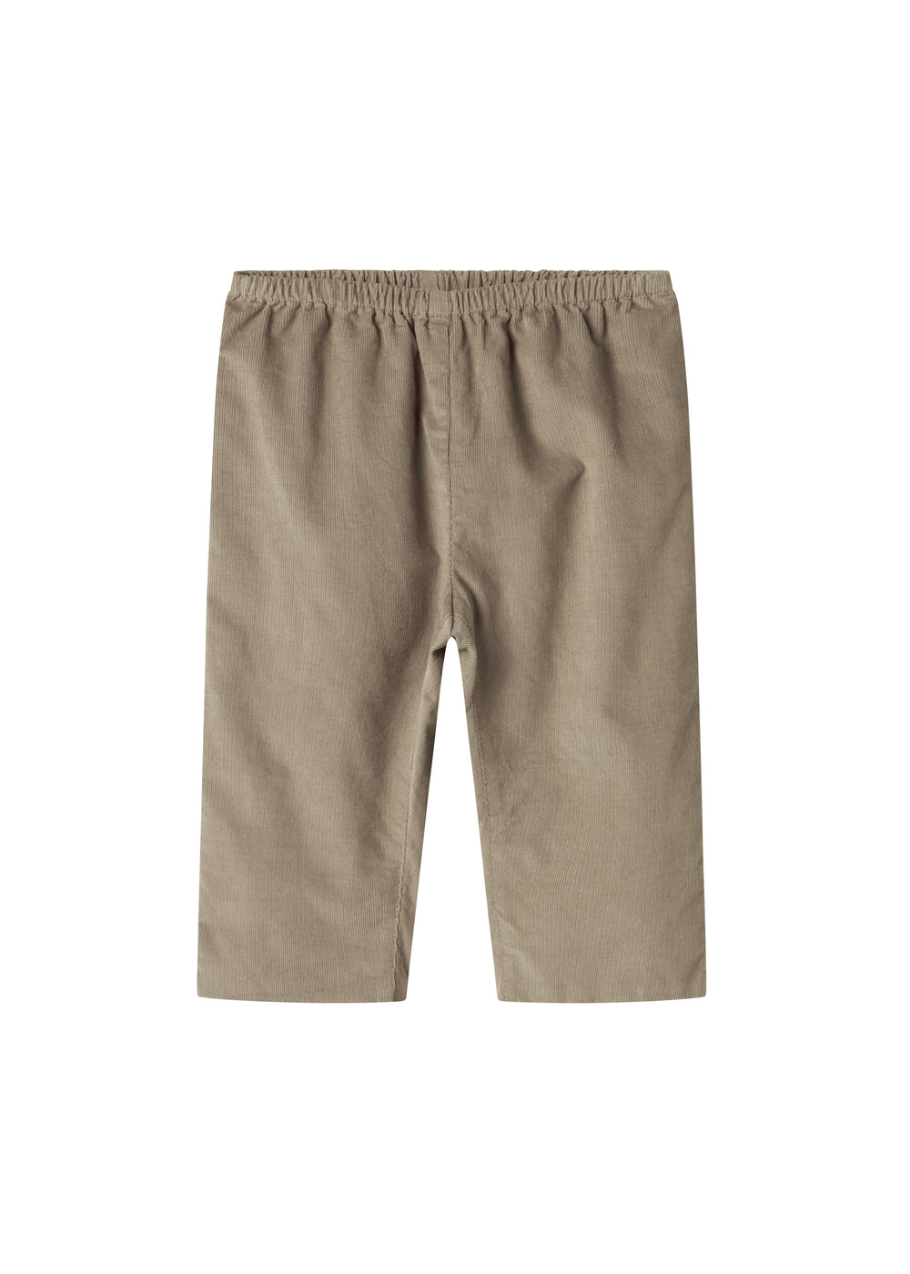 Beige babyfløjlssbukser med elastisk talje til børn