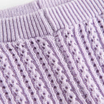 Stramme lilla leggings til baby i blødt bomuld