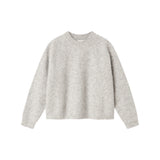 Beige strikbluse til kvinder med lange ærmer