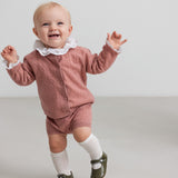 Rose bloomers på baby med ribkant i benåbning og talje