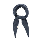 Mørkeblå strik-tørklæde med lange ender og MarMar-mærke