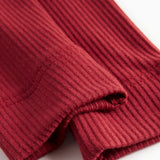 Røde ribbet leggings til børn