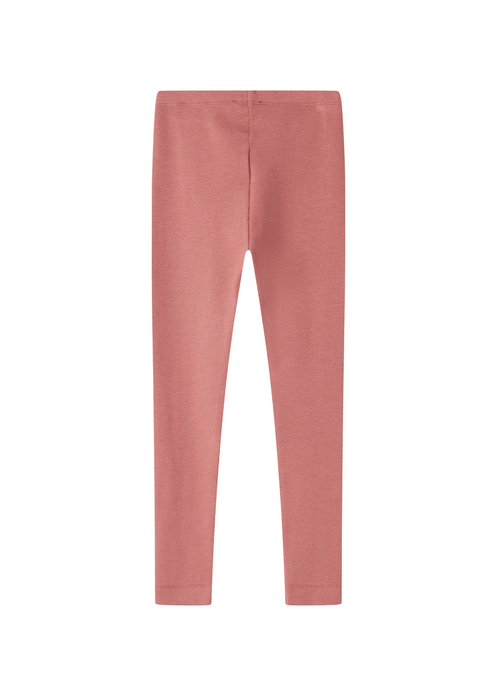 Støvet rosa ribstrikkede leggings til børn