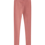 Støvet rosa ribstrikkede leggings til børn