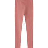 Støvet rosa ribstrikkede leggings til børn