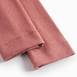 Støvet rosa ribstrikkede leggings til børn