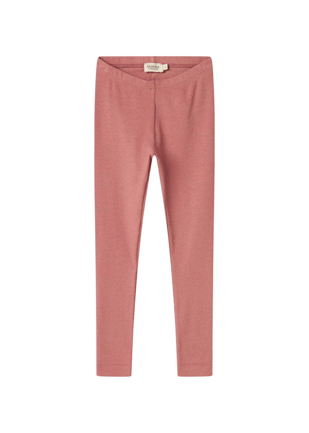 Støvet rosa ribstrikkede leggings til børn