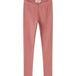 Støvet rosa ribstrikkede leggings til børn