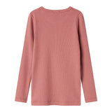 Støvet rosa t-shirt med lange ærmer til børn