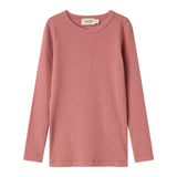Støvet rosa t-shirt med lange ærmer til børn