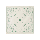 Beige tørklæde med grønt kløverprint