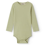 Lysegrøn langærmet baby bodystocking