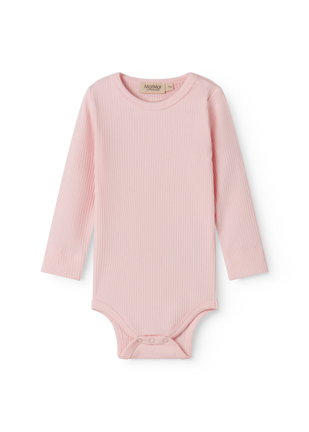 Lyserød langærmet baby bodystocking