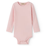 Lyserød langærmet baby bodystocking