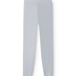 Lyseblå leggings med synlig sidesøm og glat pasform, lange ben