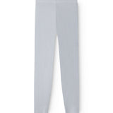 Lyseblå leggings med synlig sidesøm og glat pasform, lange ben