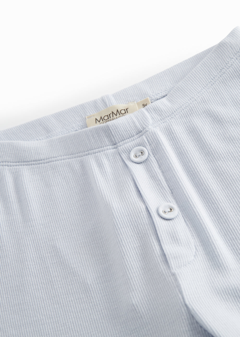 Lyseblå leggings til børn med pyntegylp og knapper