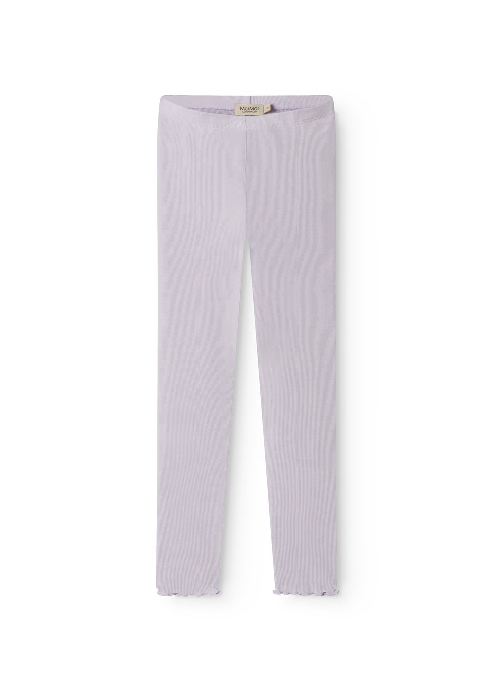Lyse lilla leggings til børn med lige ben og elastisk linning