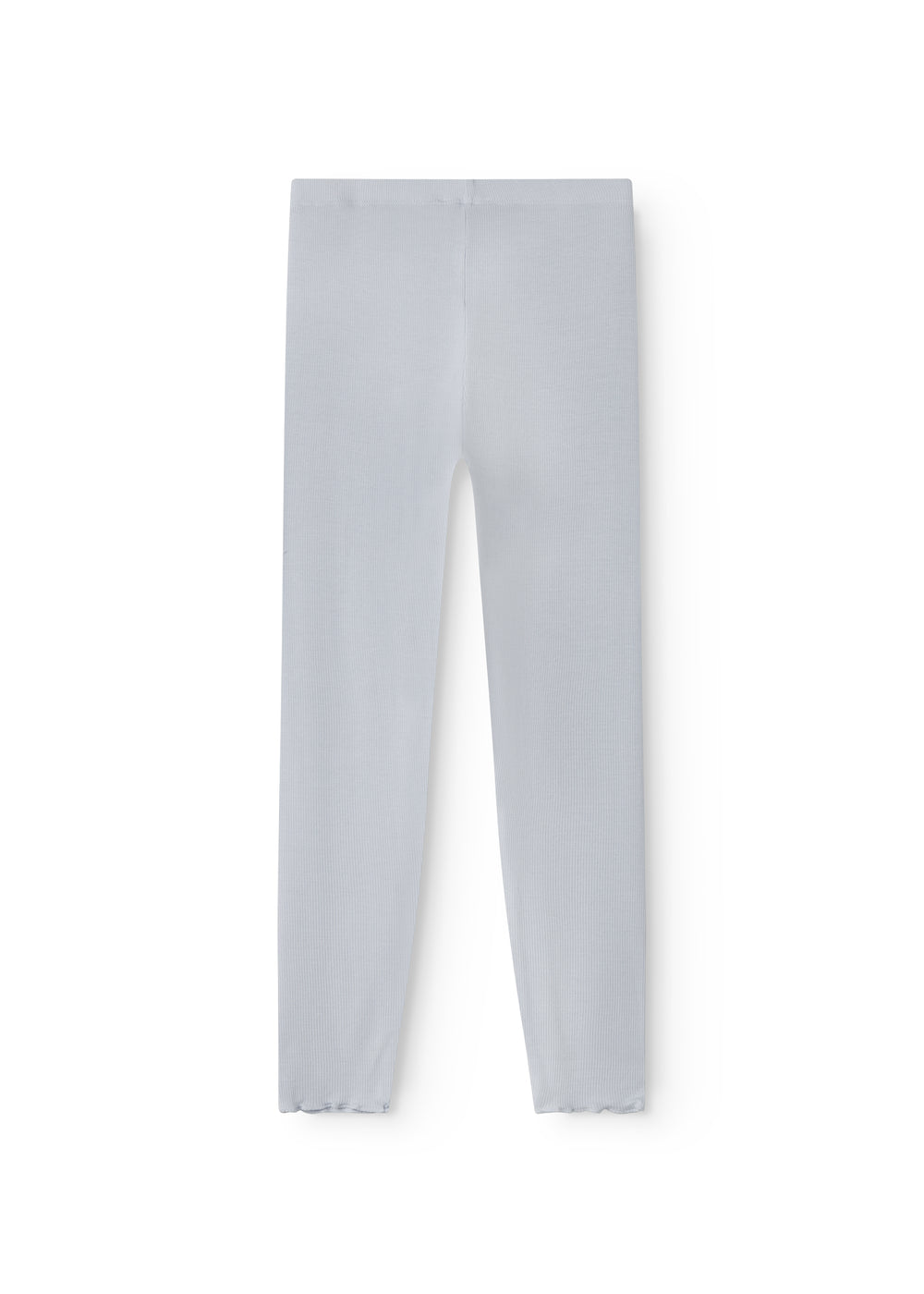 Lyseblå leggings med elastik i taljen og smal, langbenet pasform