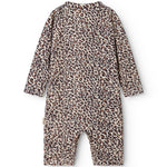 Badeheldragt til børn med brunt leopardprint