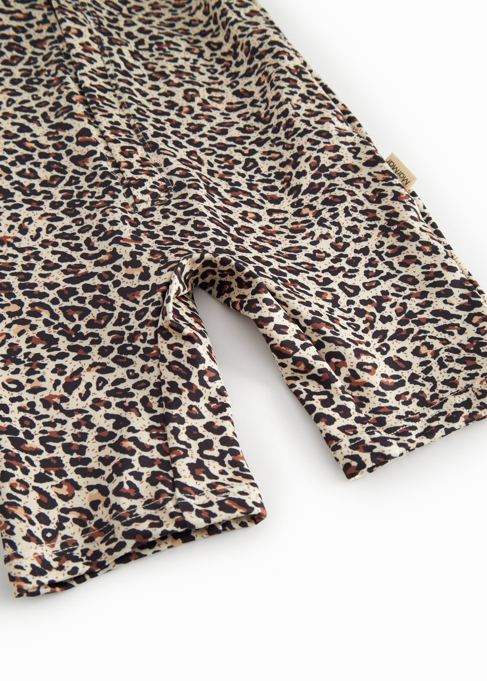 Badeheldragt til børn med brunt leopardprint og lynlås