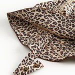 Badehat til børn med brunt leopardmønster