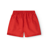 Røde badeshorts til børn med snørrelukning