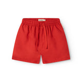 Røde badeshorts til børn med snørrelukning