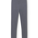 Mørkegrå leggings med lige ben og elastisk linning