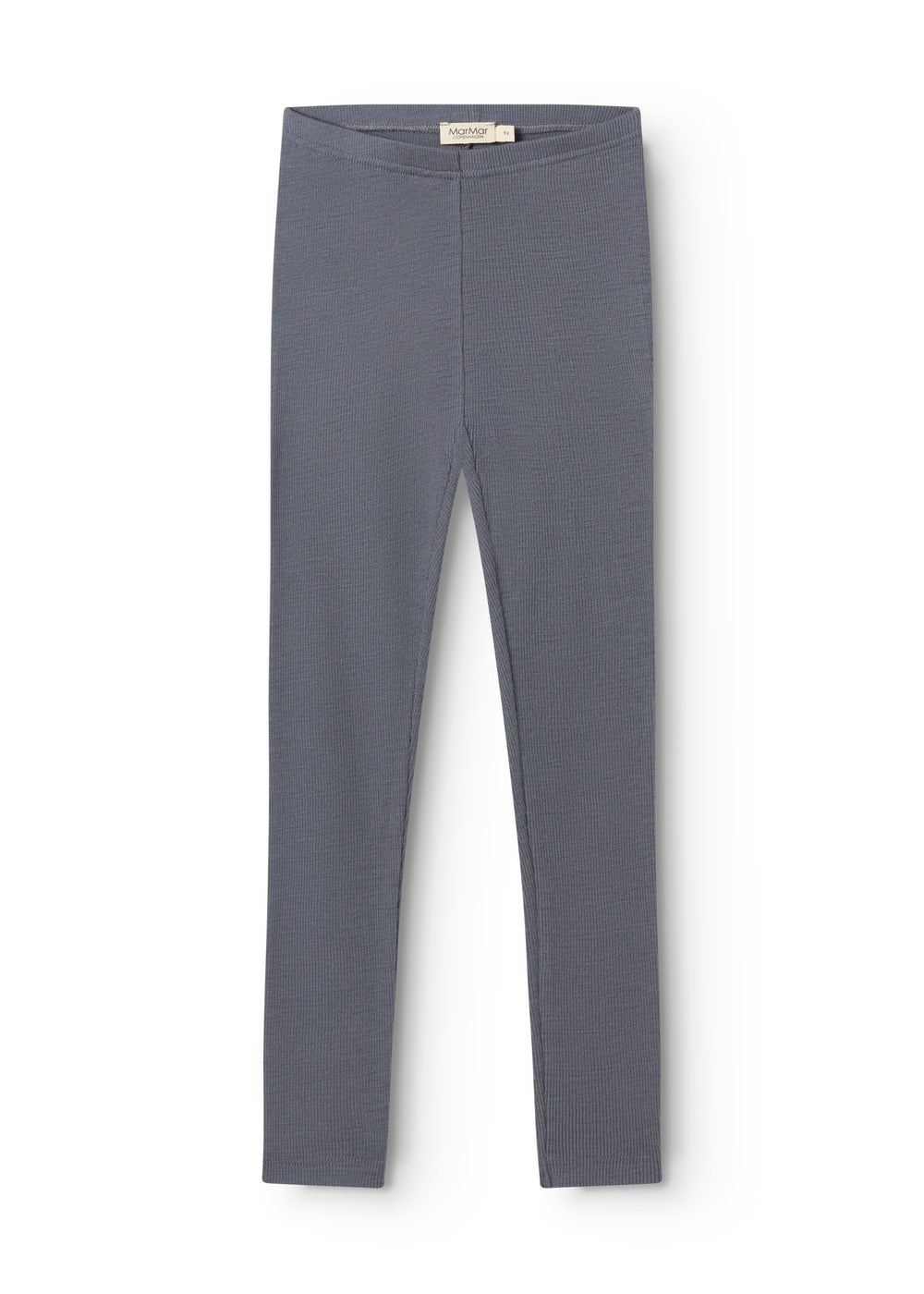 Mørkegrå leggings til børn med elastisk linning og mærkelabel