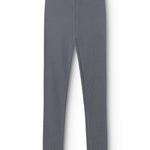 Mørkegrå leggings til børn med elastisk linning og mærkelabel