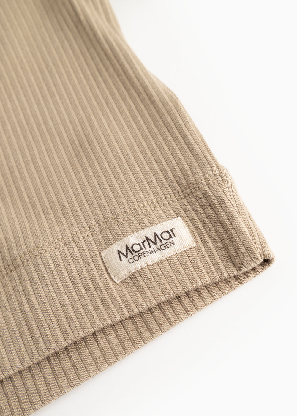 Strikket cardigan-manchet med logoetiket og ribkant