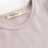 Lys grå langærmet T-shirt med rund halsudskæring og marmar Copenhagen-mærkat