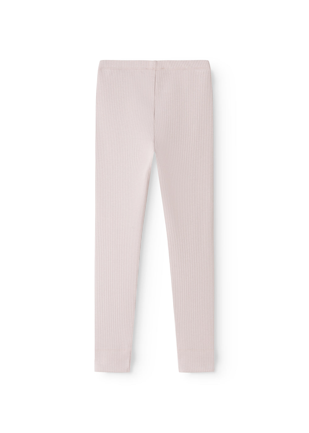 Lysegrå leggings med smal ribstruktur og lige ben