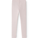 Lysegrå leggings med smal ribstruktur og lige ben