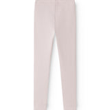 Lysegrå leggings med smal ribstruktur og lige ben
