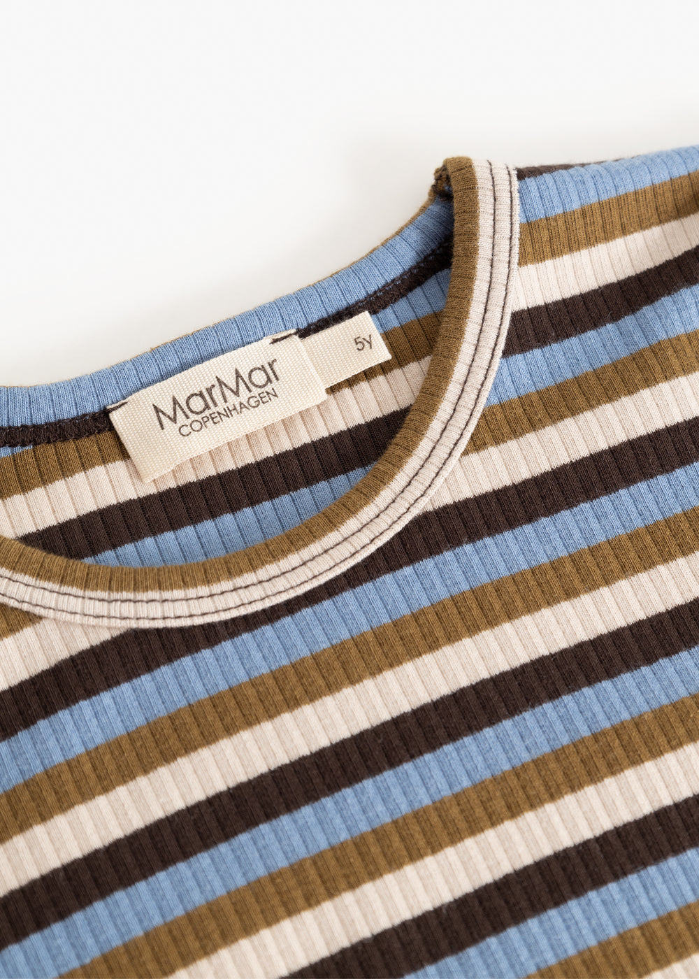 Langærmet T-shirt med rund hals, striber og MarMar Copenhagen-mærke