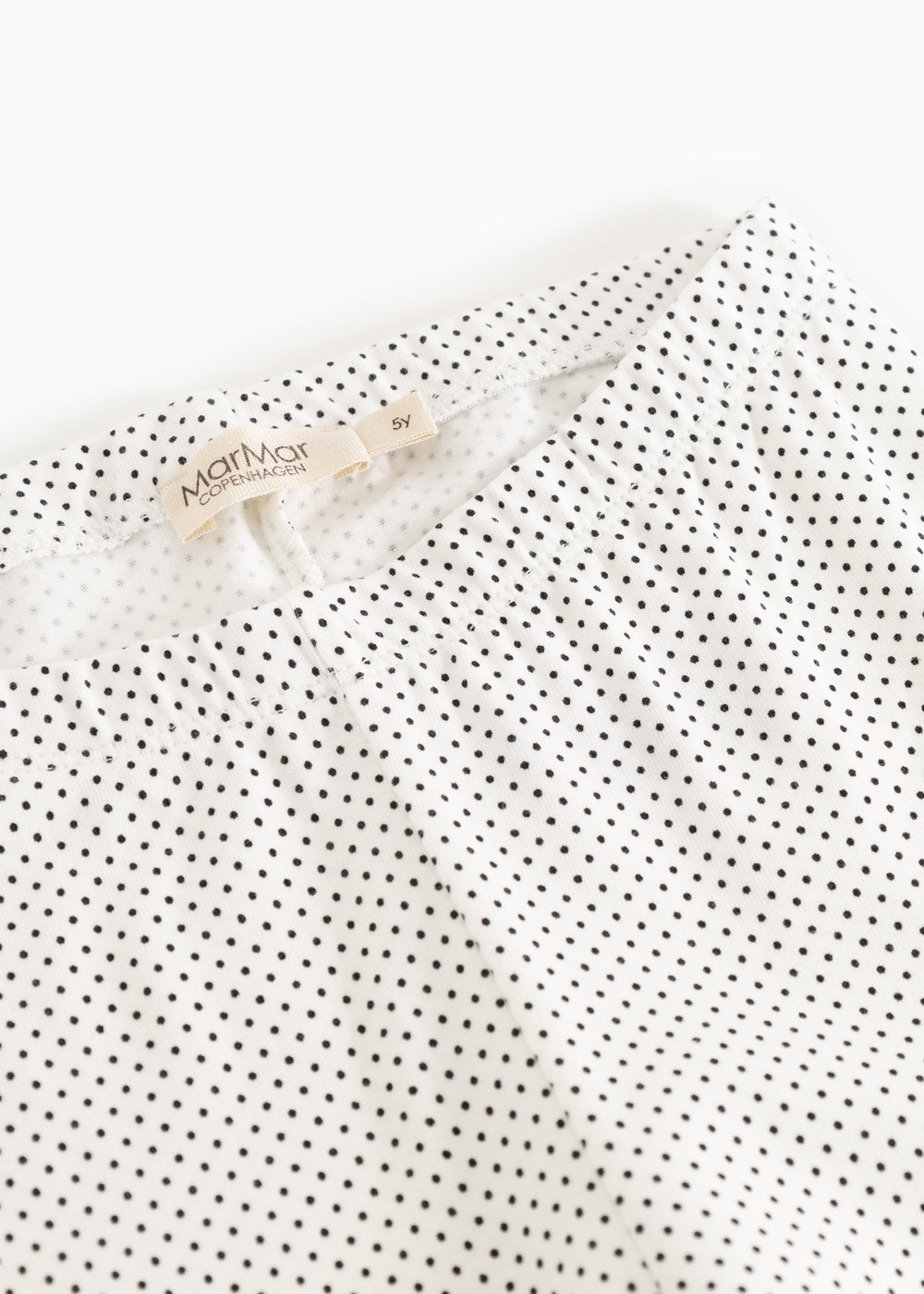 Leggings med MarMar-mærke i taljen og hvidt, fint prikmønster