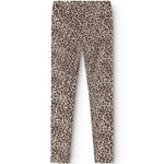 Leo Leg leggings med leo-printe i mørk brun, lange ben