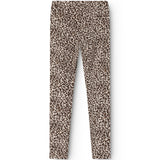 Leo Leg leggings med leo-printe i mørk brun, lange ben