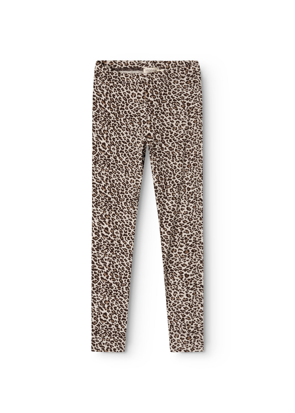 Leo Leg leggings i mørk brun leopardmønster med lange, lige ben
