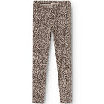 Leo Leg leggings i mørk brun leopardmønster med lange, lige ben