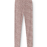 Leggings med leo-mønster i støvet lilla, fuld længde.